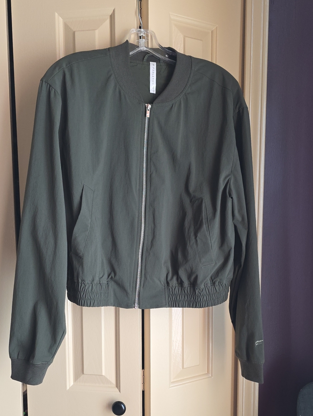 Fabletics - NWT Olive Green Bomber Jacket Medium